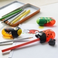 Ascutitoare cu radiera Faber Castell buburuza