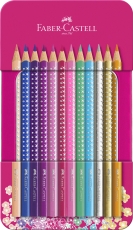Set Cadou 12 creioane colorate Sparkle Faber Castell