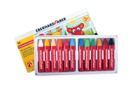 Creioane colorate cerate pentru sticla 12 culori/set Eberhard Faber