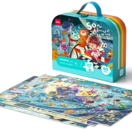 Puzzle geanta cadou 359 piese efect luminos UNIVERS 5+ ani Deli